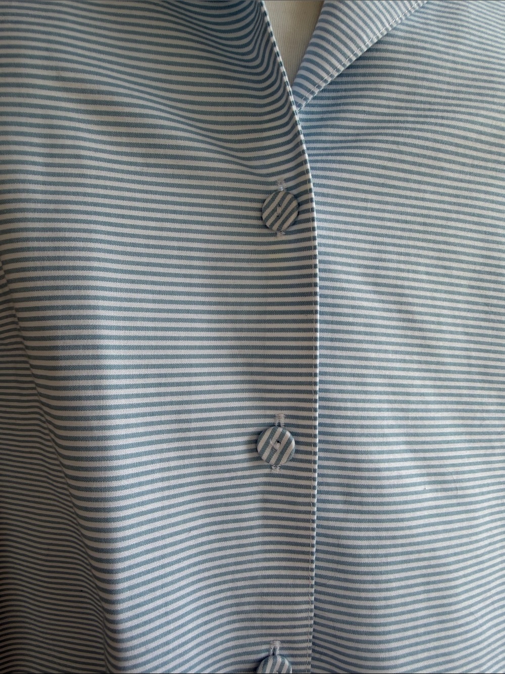 Talbots /Sleeveless Blue Stripe Collared Button-Front Top…200A - Picture 4 of 10